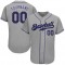 Custom Gray Purple-Black Authentic Baseball Jersey