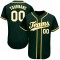 Custom Green White-Gold Authentic Baseball Jersey