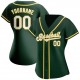 Custom Green White-Gold Authentic Baseball Jersey