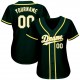 Custom Green White-Gold Authentic Baseball Jersey