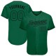 Custom Kelly Green Kelly Green-Black Authentic Baseball Jersey