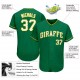 Custom Kelly Green White-Gold Authentic Baseball Jersey