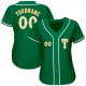 Custom Kelly Green White-Gold Authentic Baseball Jersey