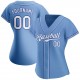 Custom Light Blue White-Royal Authentic Baseball Jersey