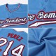 Custom Light Blue White-Red Authentic Baseball Jersey