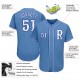 Custom Light Blue White-Royal Authentic Baseball Jersey