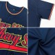 Custom Navy Gray-White Authentic Baseball Jersey