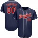 Custom Navy Red-White Authentic Baseball Jersey