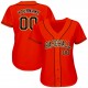 Custom Orange Black-Old Gold Authentic Baseball Jersey