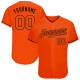 Custom Orange Orange-Black Authentic Baseball Jersey