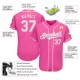 Custom Pink White Authentic Baseball Jersey