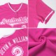 Custom Pink White-Navy Authentic Baseball Jersey