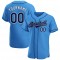 Custom Powder Blue Navy-White Authentic Baseball Jersey