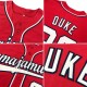 Custom Red White-Black Authentic Baseball Jersey