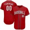 Custom Red White-Black Authentic Baseball Jersey