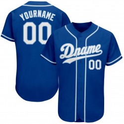 Custom Royal White-Light Blue Authentic Baseball Jersey