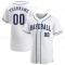 Custom White Navy-White Authentic Baseball Jersey