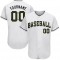 Custom White Olive-Black Authentic Memorial Day Baseball Jersey