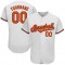 Custom White Orange-Black Authentic Baseball Jersey