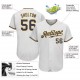 Custom White Navy-Gold Authentic Baseball Jersey