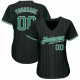 Custom Black Kelly Green Strip Kelly Green-White Authentic Baseball Jersey