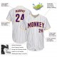 Custom White Purple Strip Purple-Gold Authentic Baseball Jersey