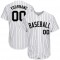 Custom White Purple Strip Black-Gray Authentic Baseball Jersey