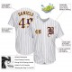 Custom White Purple Strip Purple-Gold Authentic Baseball Jersey