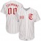 Custom White Red Strip Red-White Authentic Baseball Jersey