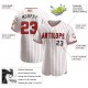 Custom White Red Strip Red-Black Authentic American Flag Fashion Baseball Jersey