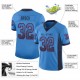 Custom Powder Blue Navy-Red Mesh Drift Fashion Football Jersey