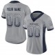 Custom Light Gray Navy-White Mesh Drift Fashion Football Jersey