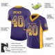 Custom Purple Gold-White Mesh Drift Fashion Football Jersey