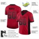 Custom Red Black-Gray Mesh Drift Fashion Football Jersey