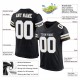 Custom Black White-Vegas Gold Mesh Authentic Football Jersey