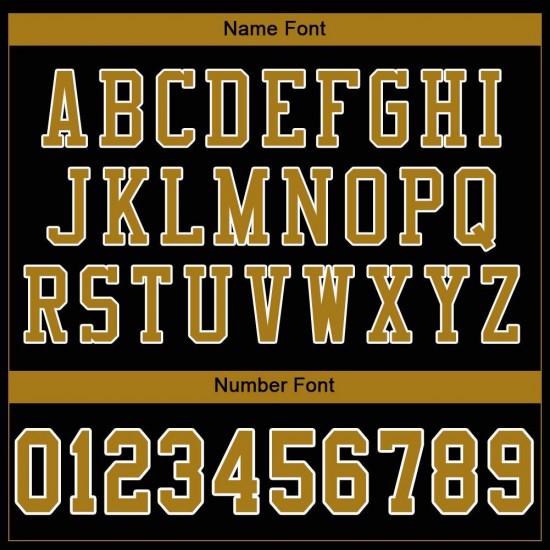 Custom Black Old Gold-White Mesh Authentic Football Jersey