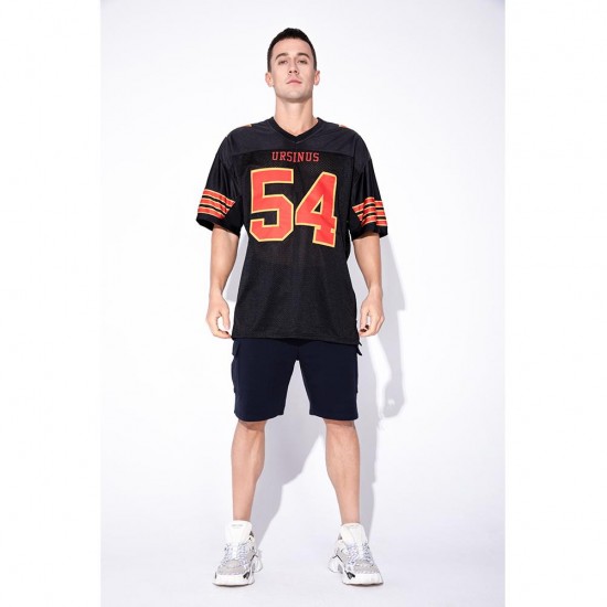 Custom Black Scarlet-Gold Mesh Authentic Football Jersey