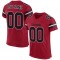 Custom Cardinal Black-White Mesh Authentic Football Jersey