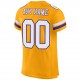 Custom Gold White-Purple Mesh Authentic Football Jersey