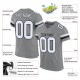 Custom Gray White-Black Mesh Authentic Football Jersey