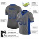 Custom Gray Royal-Gold Mesh Drift Fashion Football Jersey