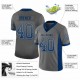 Custom Gray Royal-White Mesh Drift Fashion Football Jersey