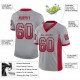 Custom Light Gray Red-Black Mesh Drift Fashion Football Jersey