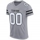 Custom Light Gray White-Black Mesh Authentic Football Jersey