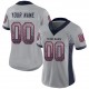 Custom Light Gray Navy-Scarlet Mesh Drift Fashion Football Jersey