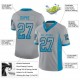 Custom Light Gray Panther Blue-Black Mesh Drift Fashion Football Jersey