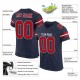 Custom Navy Red-White Mesh Authentic Football Jersey