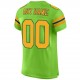 Custom Neon Green Gold-Navy Mesh Authentic Football Jersey