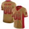 Custom Old Gold Red-Black Mesh Drift Fashion Football Jersey