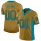 Custom Old Gold Teal-Black Mesh Drift Fashion Football Jersey